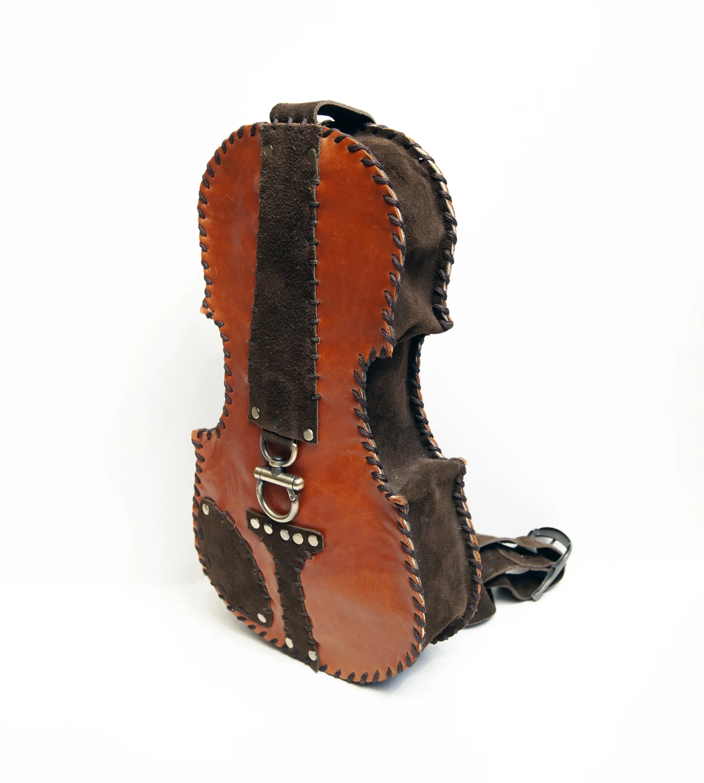 کیف دوشی چرم طبیعی گاوی دست دوز ویولون (کپی) - تصویر 3