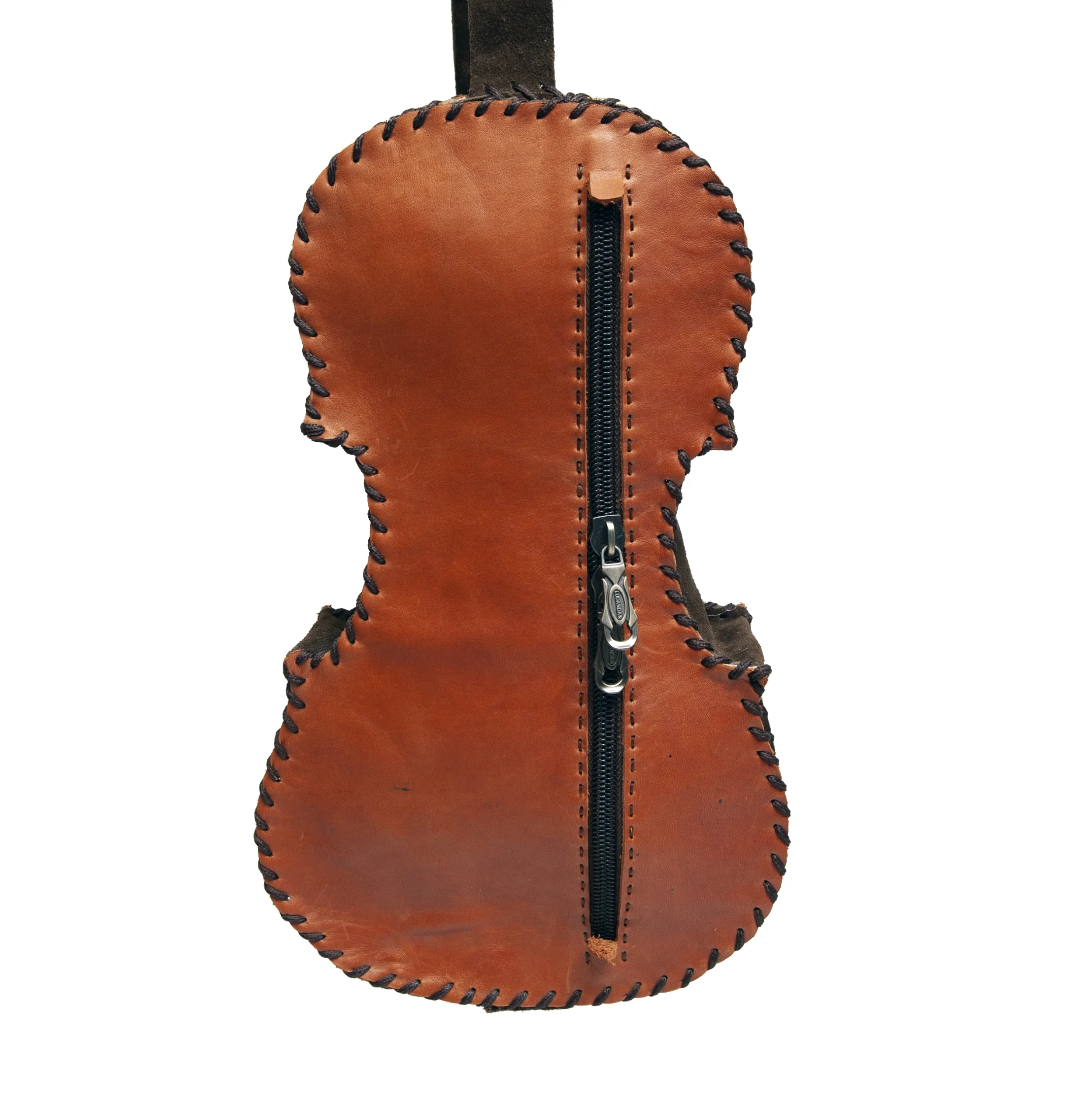 کیف دوشی چرم طبیعی گاوی دست دوز ویولون (کپی) - تصویر 2